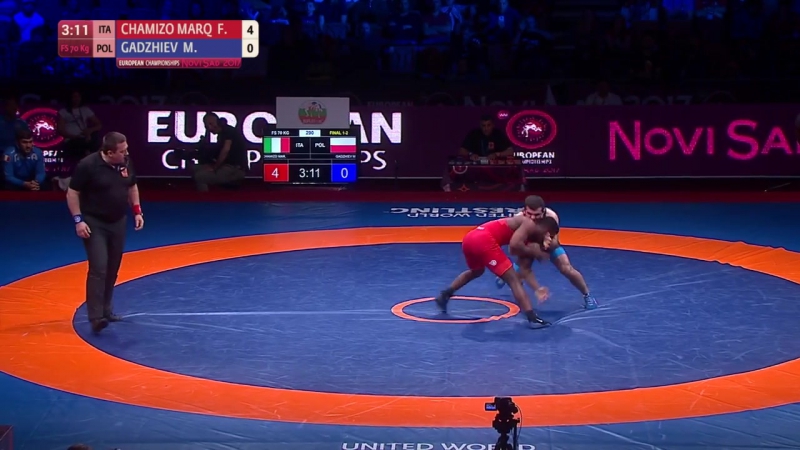 GOLD FS 70 kg F. CHAMIZO MARQ ( ITA) df. M. GADZHIEV ( POL), 4