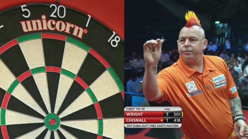 Peter Wright vs Dave Chisnall ( Dubai Duty Free Darts Masters 2017, Quarter