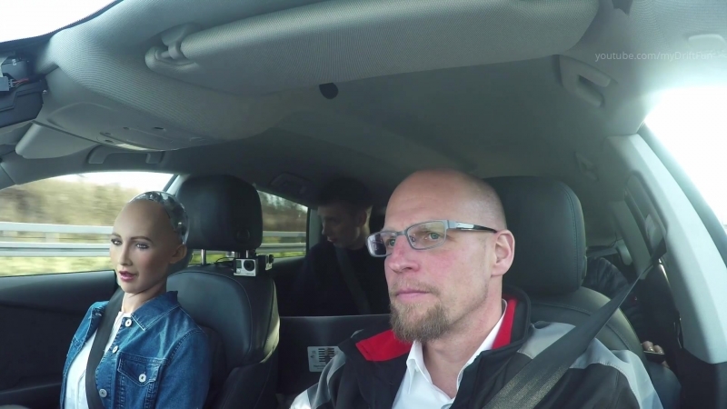 Audi AI Test drive Jack and Sophia ( Robot)
