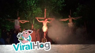 Man Attacks Soldier During Easter Celebration  || ViralHog