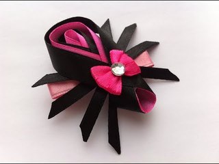 Hairpin for Halloween / Spider with a bow