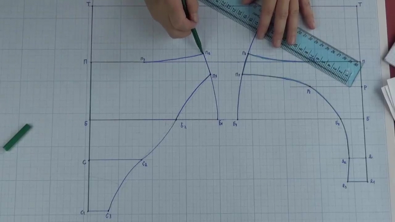 Выкройка трусики часть 3. Задняя половинка
