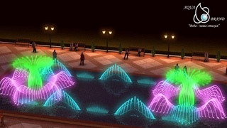Music Fountain Animation / Анимация музыкального фонтана в Ялте (Крым)