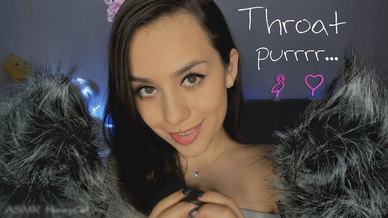 ASMR Purring like a real cat , ASMR Throat