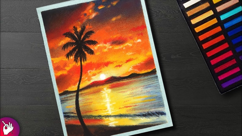 How to draw a Scenery Cloudy Sunset scenery Landscape scenery