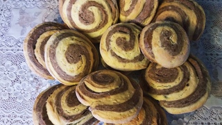 Шоколадно-ванильное печенье.Очень вкусное.Простейший рецепт печенья.