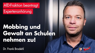 Dr. Frank Brodehl (AfD): Mobbing und Gewalt an Schulen bekämpfen!