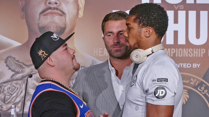 FACE TO FACE Andy Ruiz Anthony Joshua in Saudi Arabia Ahead of Rematch