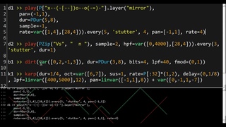 Noodling around with FoxDot and SuperCollider