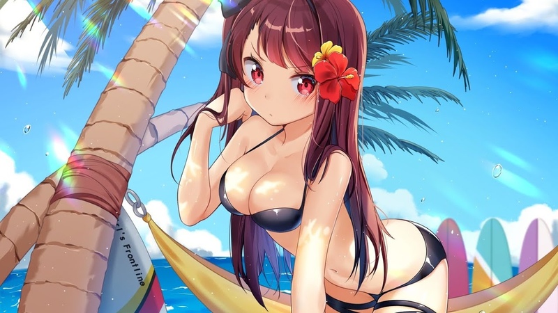 Hot anime girls in bikinis