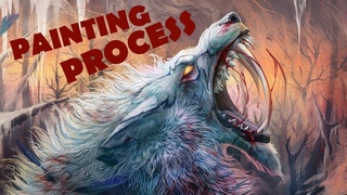 Roaring beast - Digital painting - Part 1