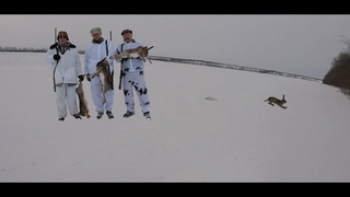 Охота на зайца. Удачные выстрелы - часть вторая. Hunting for hares