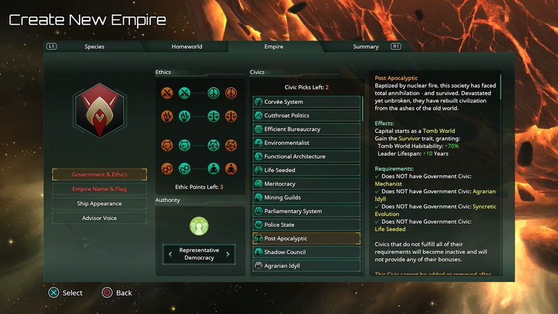 Дневник разработчиков Stellaris Console Edition №8 — Бонусы за стремление и гражданские модели Apocalypse, изображение №5