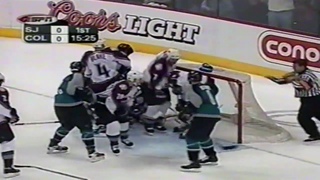 Teemu Selanne miss 2002 Playoffs Game 7 vs Colorado Avalanche