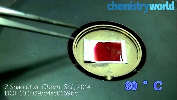 Polymer changes colour in the heat of the