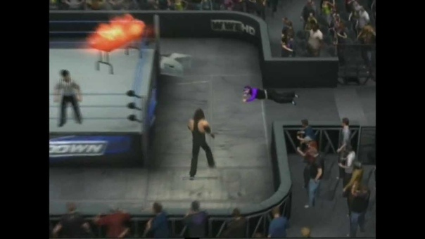 WWE Smackdown vs. Raw 2011 Extreme rules match. Diesel vs. Jeff