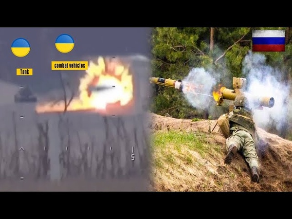 Terrifying Ukrainian Tanks and Combat Vehicles Ambushed by