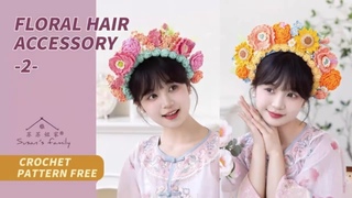 EN2836 2Zanhua Floral Hairband Crochet Tutorial P2 | Botanical Sensations Series | Susan's Family