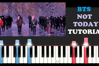 Bts - Not Today (Piano Tutorial + FREE PIANO SHEET)