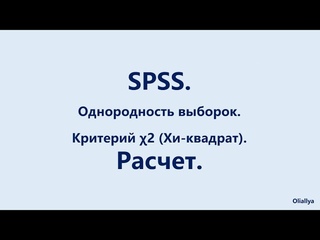 23. SPSS. Равенство (однородность) двух выборок. Критерий Хи-квадрат. Вариант 2.
