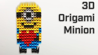 Minion With a Heart - 3D Modular Origami  How to Make - Showcase