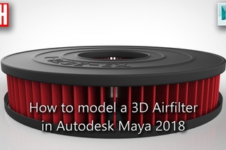 How to model a 3d Air Filter in Maya 2018