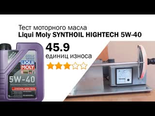 Маслотест #7. Liqui Moly Synthoil Hightech 5W-40