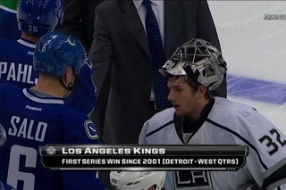 Jarret Stoll game winner in OT. LA Kings vs Vancouver Canucks 4/22/12 NHL Hockey