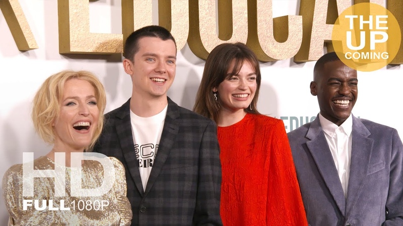 Sex Education season 2 premiere arrivals: Asa Butterfield, Gillian Anderson, Emma Mackey Ncuty