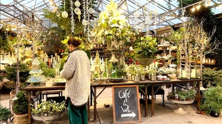 Incredibly beautiful Florist greenhouse in Stockholm preparing for Christmas 2023 🌲🎄