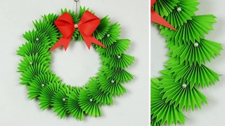 Paper Christmas Wreath | How To Make Christmas Wreath | Christmas Decorations Ideas
