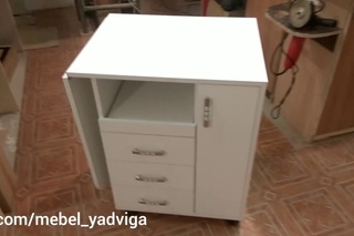 Мебель Ядвига. Маникюрный стол МС15 + выкатная полка + глубина 50 см