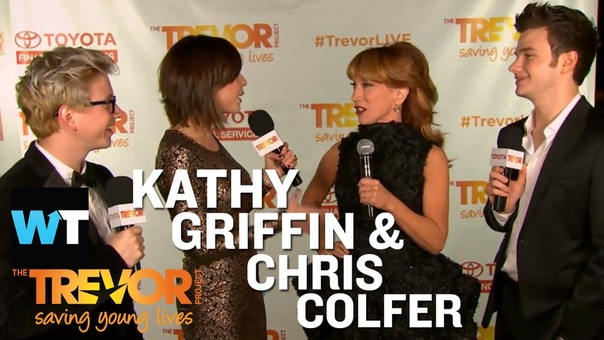 Kathy Griffin Chris Colfer at Trevor Live Red Carpet, Whats Trending