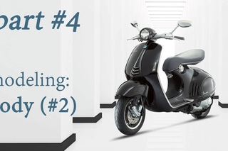 3DsMAX modeling | Моделирование скутера “Vespa 946“ - (body) #4