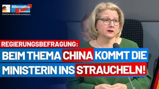 Ist China wirklich ein Entwicklungsland? Svenja Schulze kommt ins Straucheln! AfD-Fraktion Bundestag