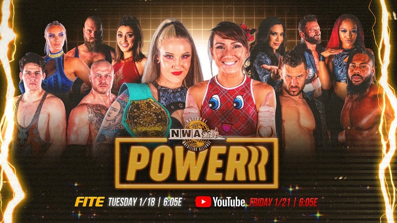 NWA Powerrr S7 E5, Hawx Aerie v Idolmania Sports Management Matt Cardona Kylie Rae v Allysin