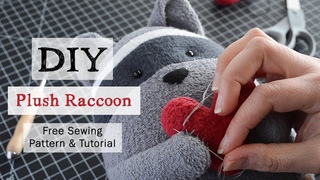 DIY Plush Raccoon—Free Raccoon Sewing Pattern