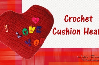 Crochet Cushion Heart ♥ Valentine’s Day